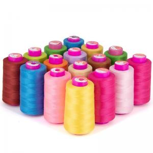 100% Polyester Spun Yarn Sewing Thread Abrasion Resistance For Jean Sewing Manufactures