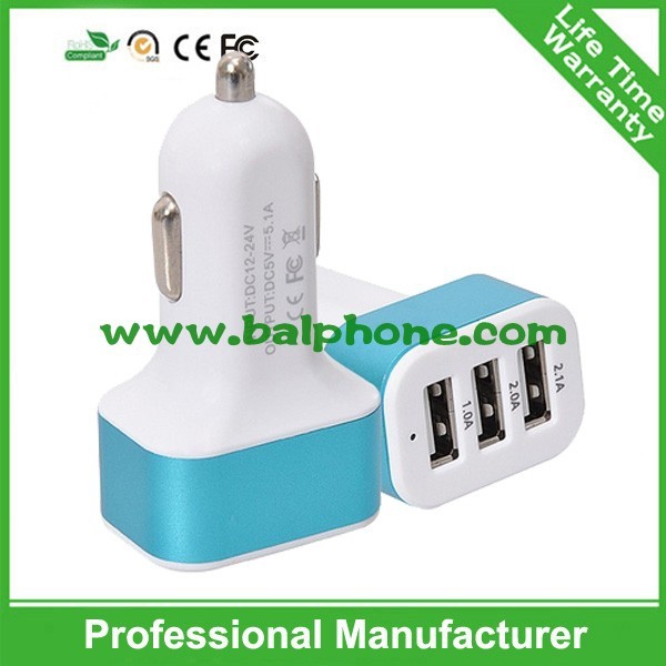 universal usb car charger 3 usb port car charger usb hub