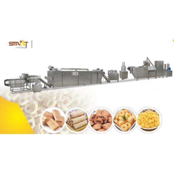 Caramel Popcorn / Puffed Corn Snack Making Machine SS Type 70KW Powered