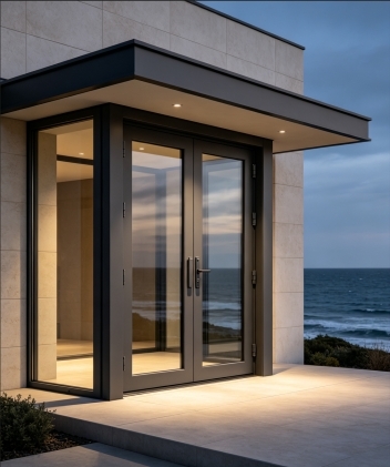 Weatherproof Hurricane Resistant Aluminum Alloy Door Structural Integrity and