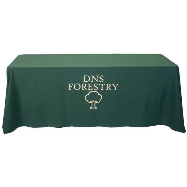Fitted Square Fabric Trade Show Tablecloths For 240 * 76 * H 74 Cm Table