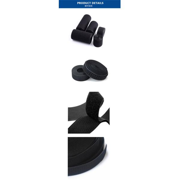 Black And White Sewing Hook And Loop Glue Free Sew On Hook And Loop For Clothing Luggage
