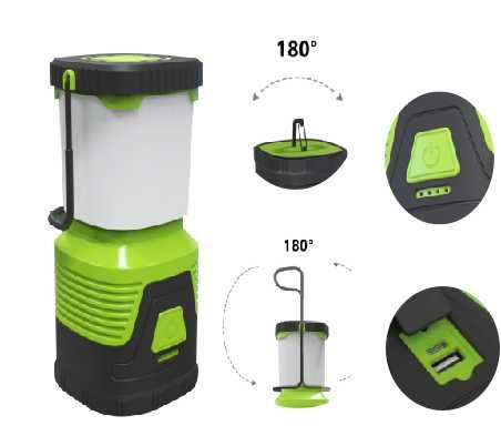 PC Portable Rechargeable Camping Light 7W 3000K 4500K 6500K About 630 Lumen