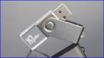 Capless Swivel Crystal 64GB Capacity USB Memory Stick Jump Drive