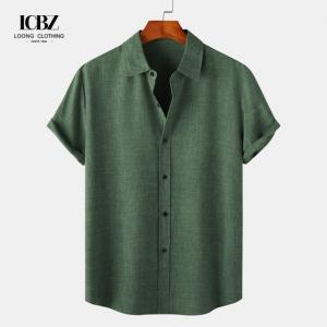 China Summer Cotton Linen Men's Shirt Long Sleeve Large Size Color Plus Size DRESS SHIRTS on sale