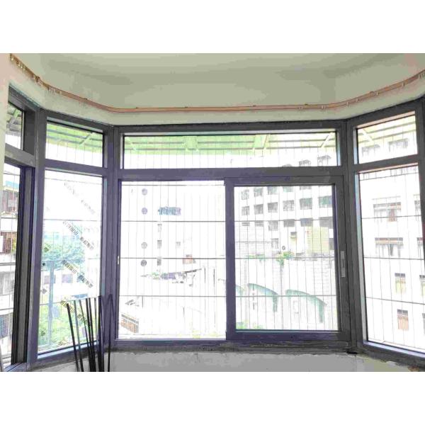 Customized Black Aluminium Sliding Windows 1.2mm-2.0mm Thickness