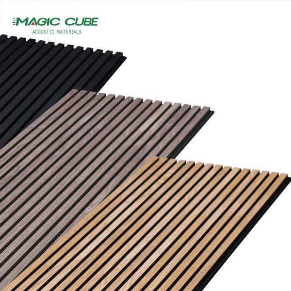 Office Black Acupanel Acoustic Wood Panel Recycled Acoustic Pet Felt Panels