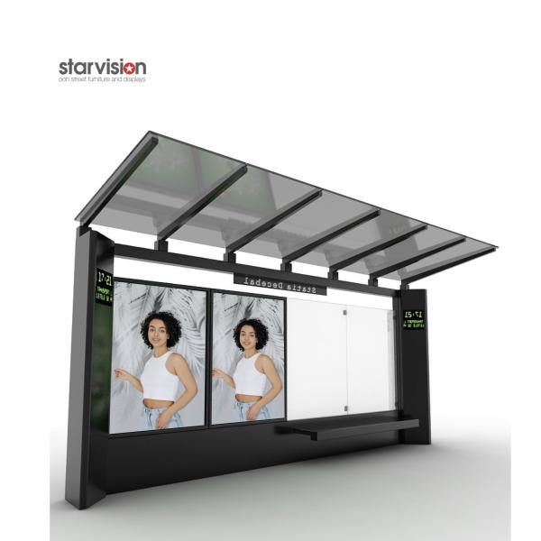 Corrosion Resistant Prefab Bus Shelters With Real Time System