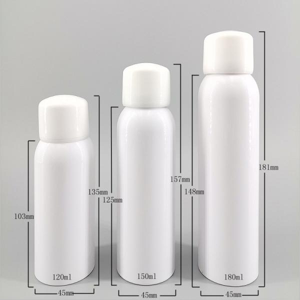 PET Cylindrical Bayonet 180ml Cosmetic Spray Bottles