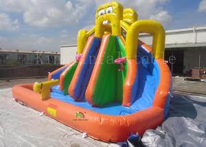  Yellow Inflatable Pool Slides For Inground Pools 8*6*6m CE EN14960 SGS EN71 Manufactures