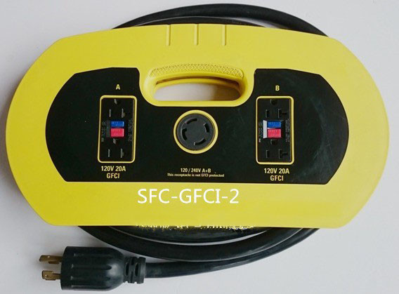 Universal Generator Auto Retractable Extension Cord Reel , Flexible Power Cable