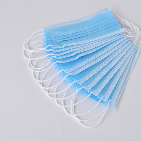 Anti Viral Disposable Breathing Mask , Blue Earloop Medical Masks