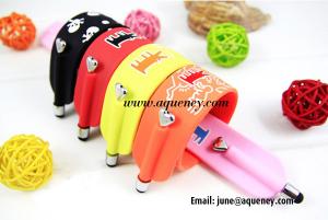  Wholesale Silicone Bracelet Stylus Pen Wrist, Paipai color Wristband with Stylus Pen Manufactures