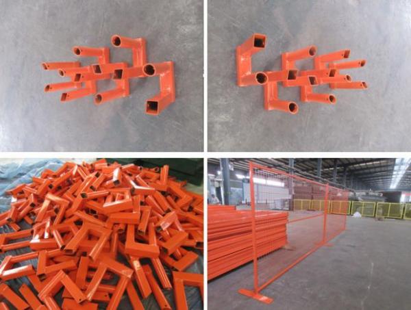 Orange Temporary Fencing Panels Rental For Theft Prevention / Crowd Control