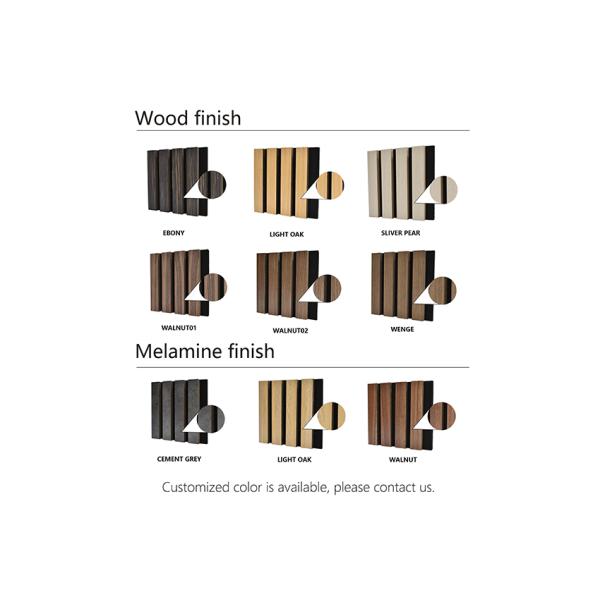Decorative Wood Slat PET Acoustic Panel For The Wall Covering