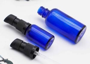  Cylinder Essential Oil Dropper Bottles Lotion Pump Tops Blue Clear Color Manufactures