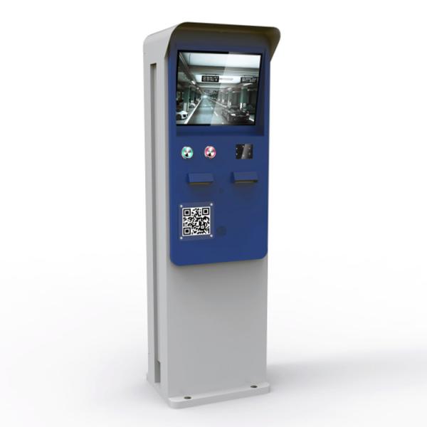 Outdoor In Line ETCP Petrol Parking Lot Payment Kiosk 17 Inch TFT LCD Touch