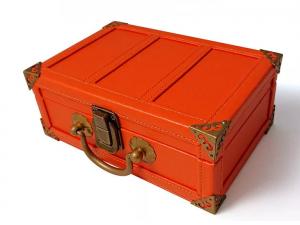  MDF PU Leather Box Flocking perfume Suitcase Gift Box Handmade Manufactures
