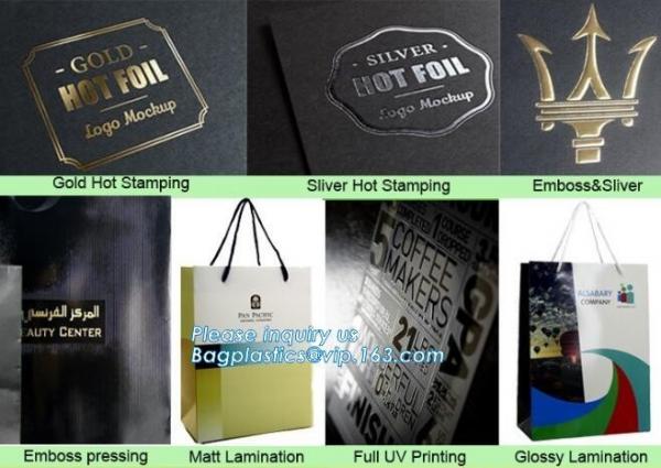 Cheap small paper gift bags Promotional Luxury OEM Design Gold Foil Logo Wedding Custom Paper Gift Bag with Ribbon PACK