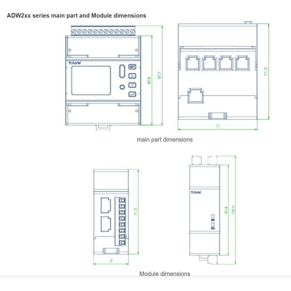 ADW200 45～65Hz Wireless Energy Meter / Multi Circuit Power Meter
