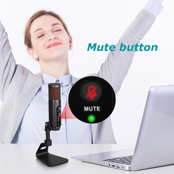 GESTTON USB2.0 Noise Cancelling Microphone For Streaming Podcasting