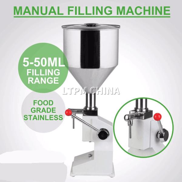 Sus304 Manual Bottle Filling Machine Juice 50ml Piston Type
