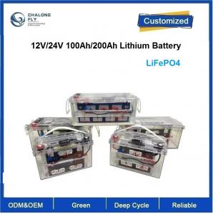  CLF 12v 24V LiFePO4 Lithium Battery Packs 100ah 200ah With BMS For Solar Energy RV Truck Manufactures
