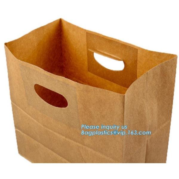 Durable Flat Bottom Bread Paper Bag Brown Kraft Paper Bag Bread Packaging Bag,cookies pouches / beautiful snack food pac