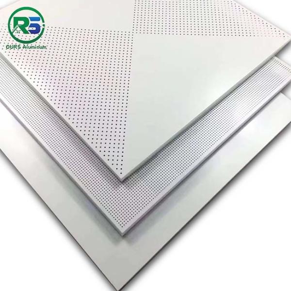 White Perforated AA1100H24 Aluminium Clip In Ceiling tiles for Shopping mall