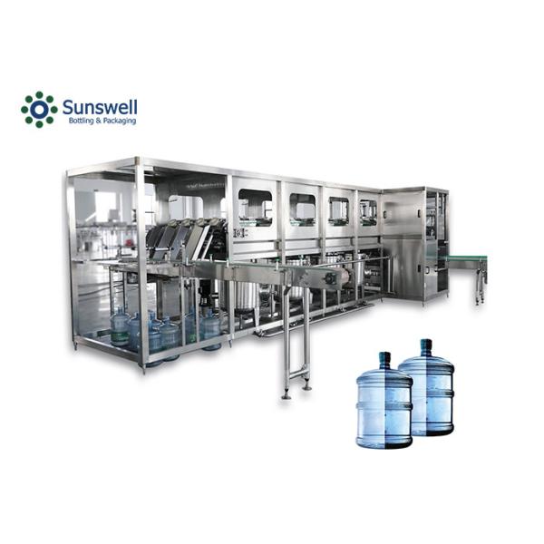 Full Auto PET PC Bottle 5 Gallon Filling Line For Mineral Drinking Water
