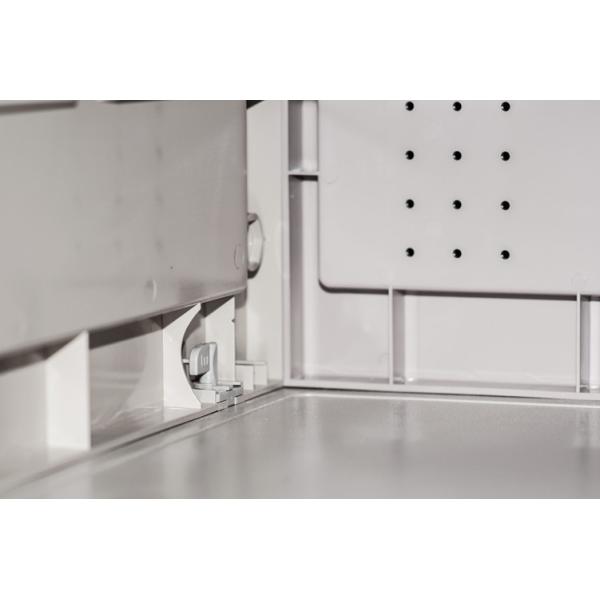 Red 4 Tier Lockers With Keyless Lock , Staff Storage Lockers For Factory