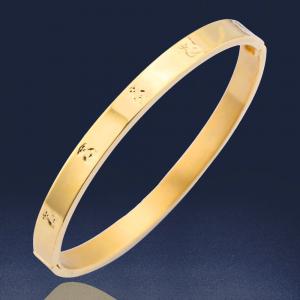  Three Color 316L Stainless Steel Cuff Bangle For Woman OEM / ODM Was Available Manufactures