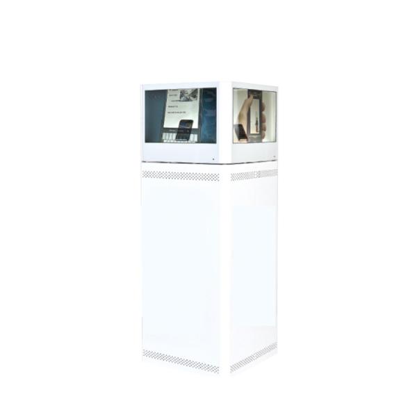 Double Sided Transparent LCD Screen AC 110V ~ 240V With Tempered Glass Door