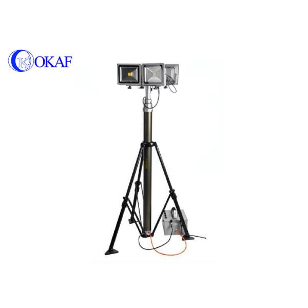 Mechanical Telescopic Mast Pole Portable Mount Lighting 45s Lifting Time