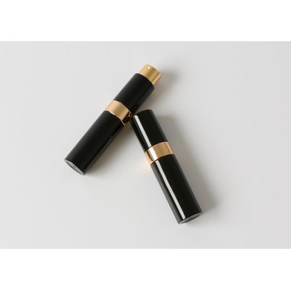 Black Mini Perfume Atomiser Cylindrical Shape Empty Perfume Bottle