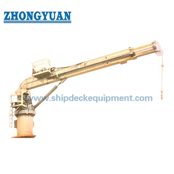 3T 20m Hydraulic Telescopic Boom Shipboard Crane with Operator Cabin