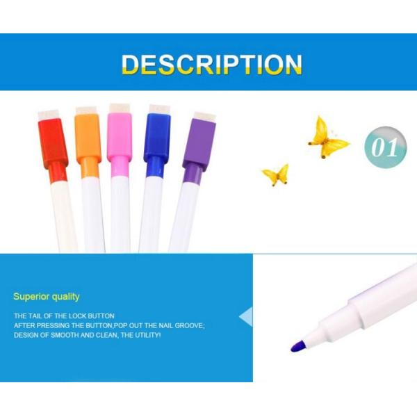 Mini whiteboard marker with brush, dry eraser marker, good quality marker with brush and magnet dry erasable marker pen