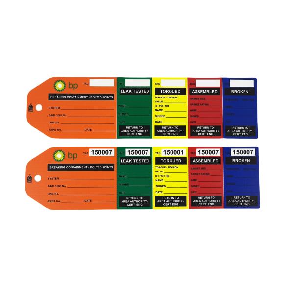 Custom Security  Tag Waterproof Resistant Tear  Safety Inspection Marking Labels  PVC  Management Tag