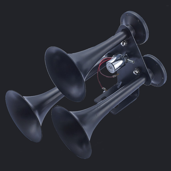 12/24V loud sound big train air horn Three Trumpet Chrome Air Horn (HS-1023TB)