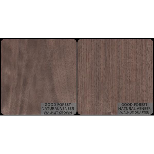 Grain Crotch Natural Wood Veneer Sheets Quarter Cut American Walnut