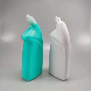 China 600Ml Empty Hdpe Plastic Toilet Cleaner Bottle For Liquid Detergents With Custom Labels on sale