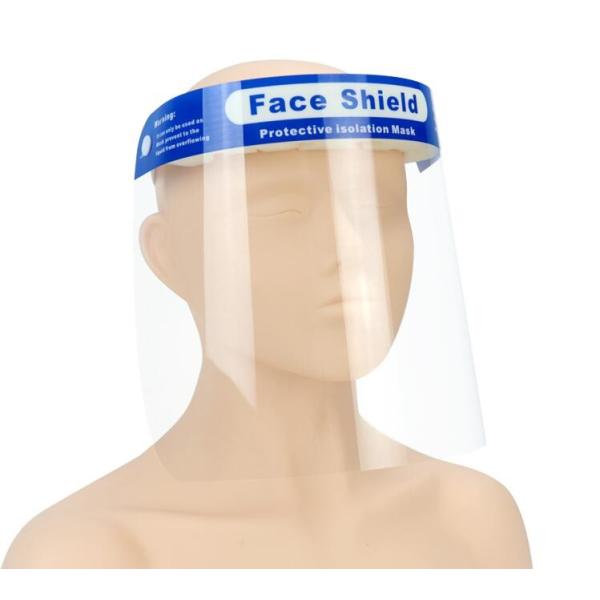 Lightweight Clear Plastic Face Shield Direct Splash Protection Vented Foam