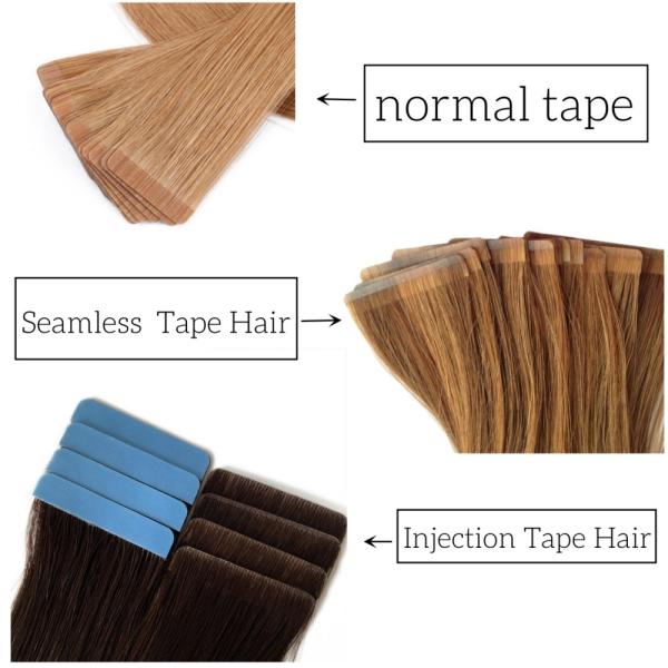 Blonde Color Raw Hair Tape in Hair Extensions Shedding No Customization Customized Request