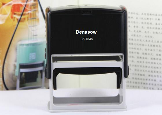 Denasow Square 75x38mm Red/Black Plastic Self-inking Big Custom Return Address Stamp
