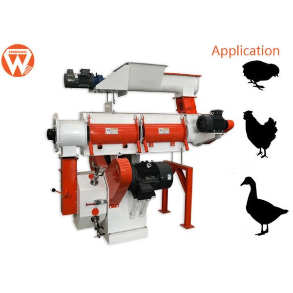 Single Layer Conditioner Poultry Feed Pellet Making Machine 1.5 - 2.5t/H Capacity