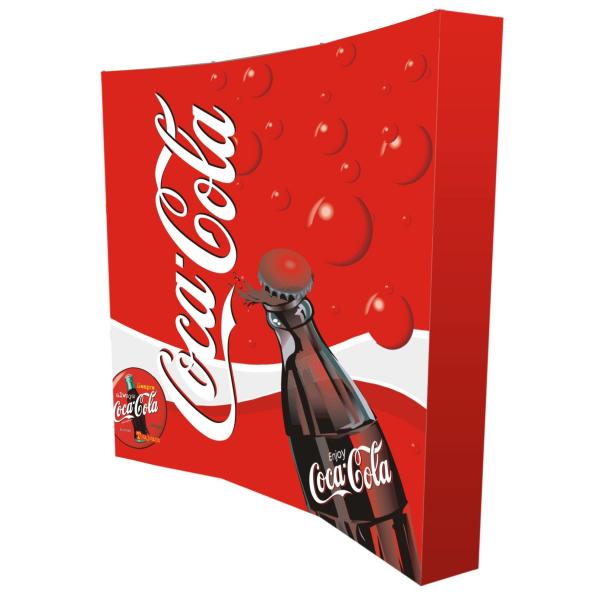 3 * 3 Pop Up Banner Stands Aluminum Backdrop Grey Orange Color Flat Shape