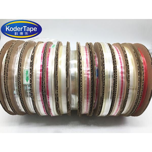 Red Printing Color Plastic Bag Tape Sealer Destructive Bag Permanent Spooling 12/24mm Width