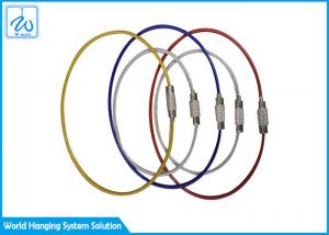  Galvanized Cable Loop Key Ring Colorful Traveler Key Shackle Wire Loop Manufactures