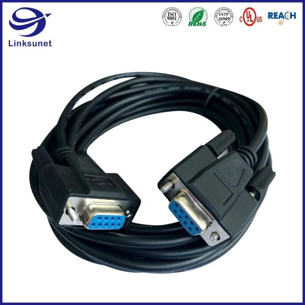 DB9 TPE Silver Male and Female Connector for Electrical Wire Harness