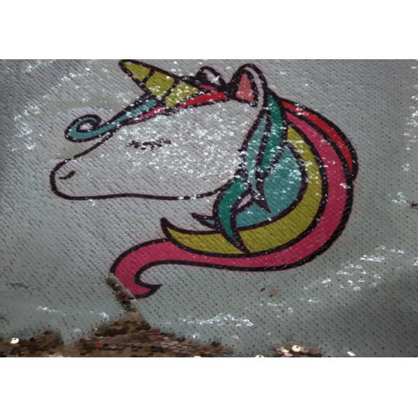 Two Sides Reversible Sequin Pillow Unicorn Printing Pillow Cases For Sofa And